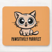 美しいマンガ子猫 マウスパッド (正面)