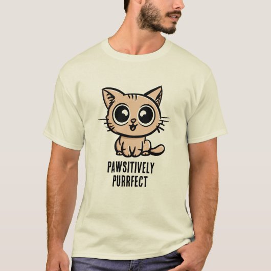 美しいマンガ子猫 Tシャツ (正面)