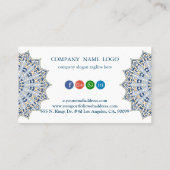 美しいマンダラのソーシャルメディアのブロガー 名刺 (裏面)