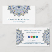 美しいマンダラのソーシャルメディアのブロガー 名刺 (正面/裏面)