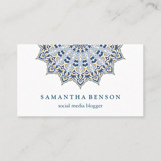 美しいマンダラのソーシャルメディアのブロガー 名刺 (正面)