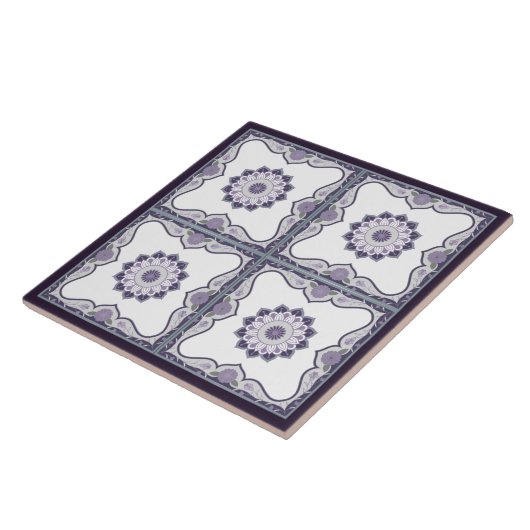 美しいマンダラスクロールデザイン タイル (側面)