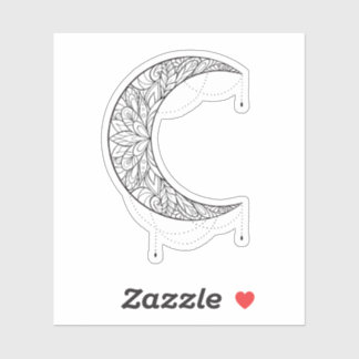 美しいマンダラムーンデザインパターン シール