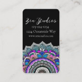 美しいマンダラヨガビジネスカード 名刺 (裏面)