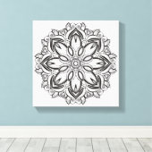 美しいマンダラ6 キャンバスプリント (インサイチュ (ウッドフロア))