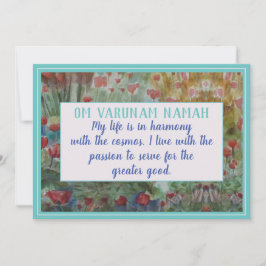 美しいマントラと肯定瞑想カード 招待状