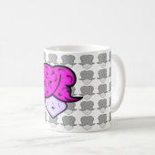 美しいマークと帽子v1.1の漫画の女性 コーヒーマグカップ (正面右)