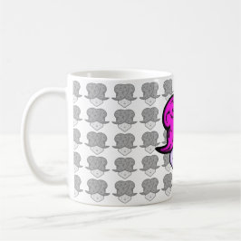 美しいマークと帽子v1.1の漫画の女性 コーヒーマグカップ