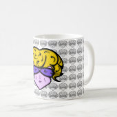 美しいマークと眼鏡を持つ漫画の女性v1.1 コーヒーマグカップ (正面右)