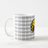 美しいマークと眼鏡を持つ漫画の女性v1.1 コーヒーマグカップ (左)