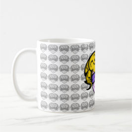 美しいマークと眼鏡を持つ漫画の女性v1.1 コーヒーマグカップ