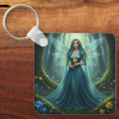 美しいマーチアクアマリンフェアリー キーホルダー (正面)