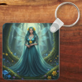 美しいマーチアクアマリンフェアリー キーホルダー (裏面)