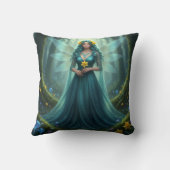 美しいマーチアクアマリンフェアリー クッション (裏面)