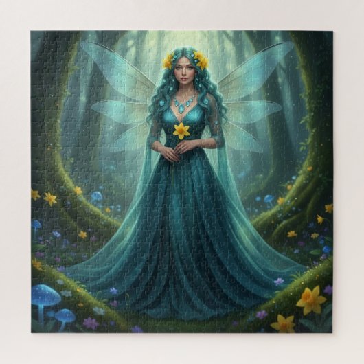 美しいマーチアクアマリンフェアリー ジグソーパズル (縦)