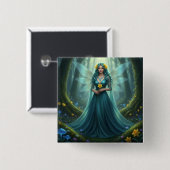 美しいマーチアクアマリンフェアリー 缶バッジ (正面&裏面)