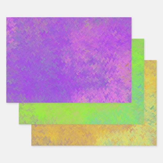 美しいマーブル紙アートバラエティ ラッピングペーパーシート (セット)