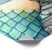 美しいマーメイドウォーターカラーポスタープリント ポスター (角)