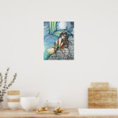 美しいマーメイドウォーターカラーポスタープリント ポスター (キッチン)