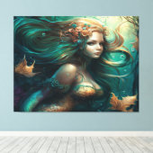 美しいマーメイドキャンバス印刷 キャンバスプリント (インサイチュ (ウッドフロア))