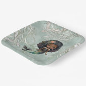 美しいマーメイドジェリークリームグリーン誕生日 ペーパープレート (傾斜あり)