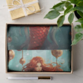 美しいマーメイドハッピーホリデーズクリスマス 薄葉紙 (ギフト)