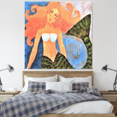 美しいマーメイド抽象芸術デジ絵画タル キャンバスプリント (インサイチュ (寝室))