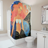 美しいマーメイド抽象芸術 シャワーカーテン (インサイチュ)