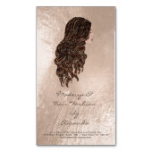 美しいマーメイド銅アドレスメイクアップ美容師 マグネット名刺 (正面縦)