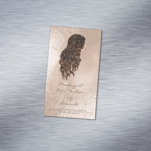 美しいマーメイド銅アドレスメイクアップ美容師 マグネット名刺 (インサイチュ)