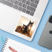 美しいマーレとフォア絵を描ル シール (ノートパソコンとiPhone)