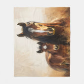 美しいマーレとフォア絵を描ル フリースブランケット (正面)