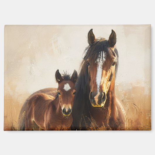 美しいマーレとフォア絵を描ル マグネット (正面)