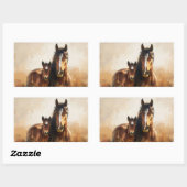 美しいマーレとフォア絵を描ル 長方形シール (シート)