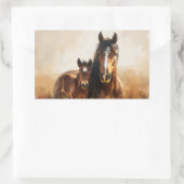 美しいマーレとフォア絵を描ル 長方形シール (バッグ)