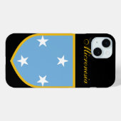 美しいミクロネシアの旗 Case-Mate iPhoneケース (裏面 (横))