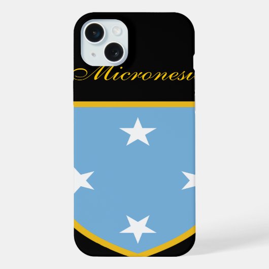 美しいミクロネシアの旗 iPhoneケース (裏面)