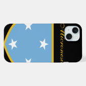 美しいミクロネシアの旗 iPhoneケース (裏面横)