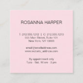 美しいミシンの衣類の変化 スクエア名刺 (裏面)