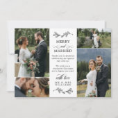 美しいミストレメリーー結婚したトクリスマス サンキューカード (正面)