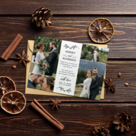 美しいミストレメリーー結婚したトクリスマス サンキューカード