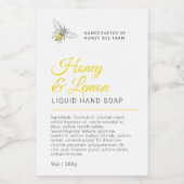 美しいミツバチ黄色の液体手洗い石鹸ラベル ワインラベル (シングルラベル)