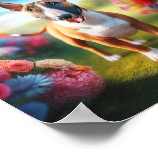 美しいミニチュアブルテリア ポスター (角)