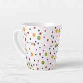 美しいミニフルーツ柄 カフェラテマグ (左アングル)