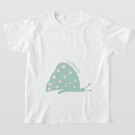 美しいミニマリストの緑の蝶のTシャツ Tシャツ