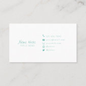 美しいミニマリストサークルの名刺 名刺 (裏面)