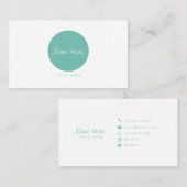 美しいミニマリストサークルの名刺 名刺 (正面/裏面)