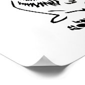 美しいミニマリストB&Wドイツの羊飼いポスター ポスター (角)