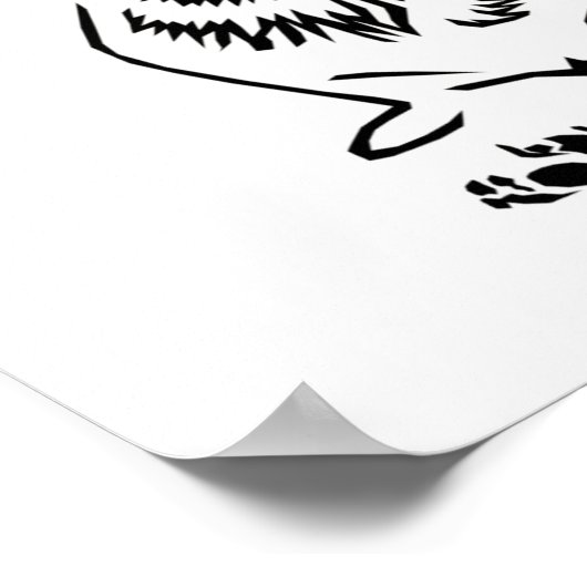 美しいミニマリストB&Wドイツの羊飼いポスター ポスター (角)