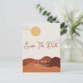 美しいミニマルなサニーデザートポストカード ポストカード (スタンド正面)